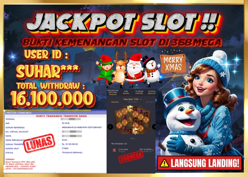 368MEGA JACKPOT Rp 16.100.000 - LUNAS!!!