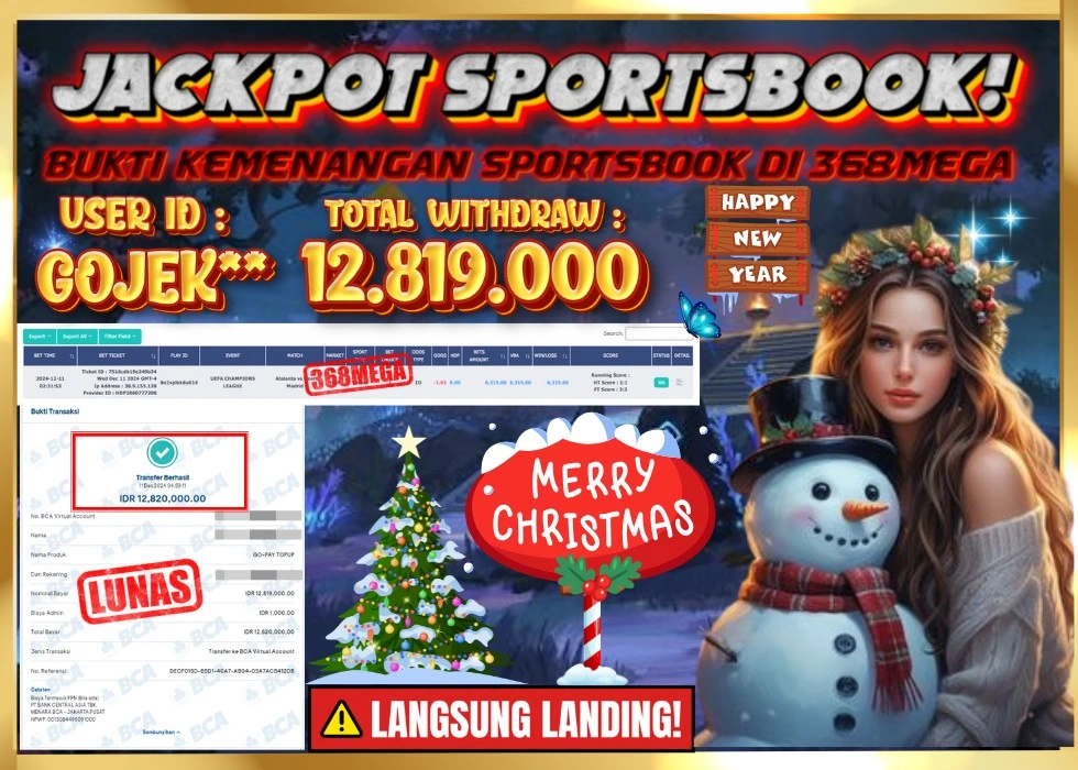 368MEGA JACKPOT Rp 12.819.000 - LUNAS!!!