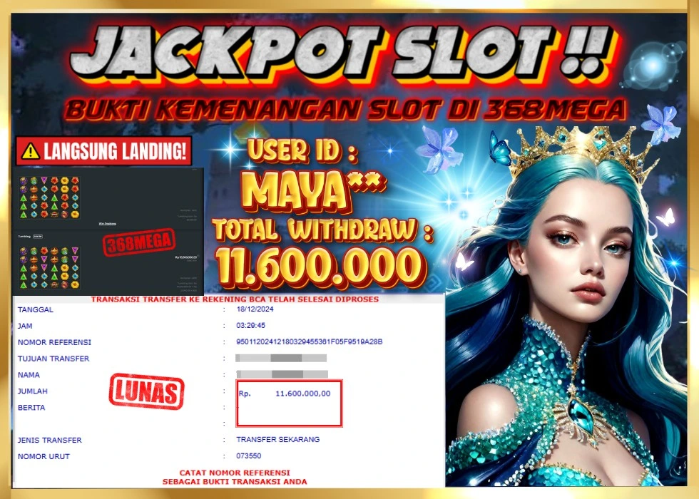 368MEGA JACKPOT Rp 11.600.000 - LUNAS!!!