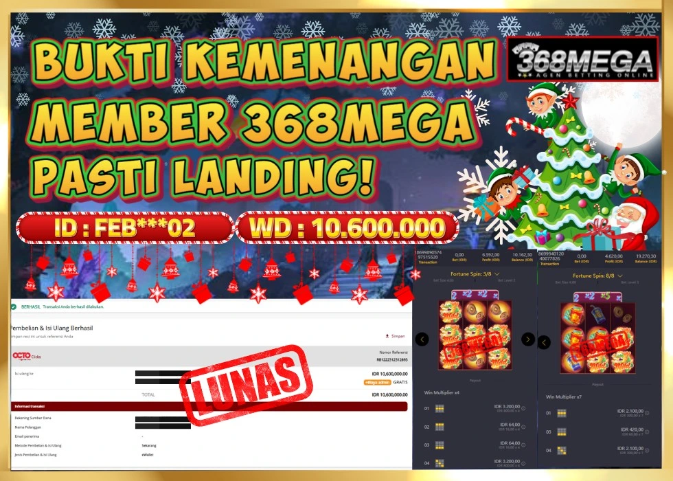 368MEGA JACKPOT Rp 10.600.000 - LUNAS!!!