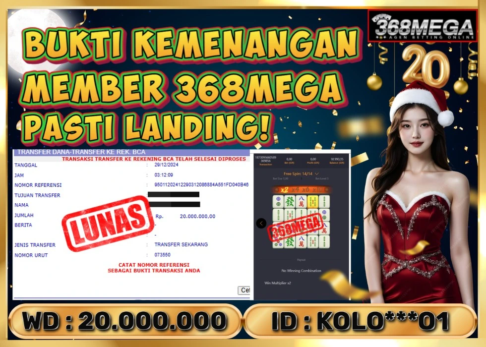 368MEGA JACKPOT Rp 20.000.000 - LUNAS!!!
