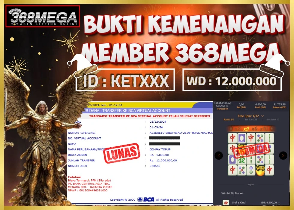 368MEGA JACKPOT Rp 12.000.000 - LUNAS!!!