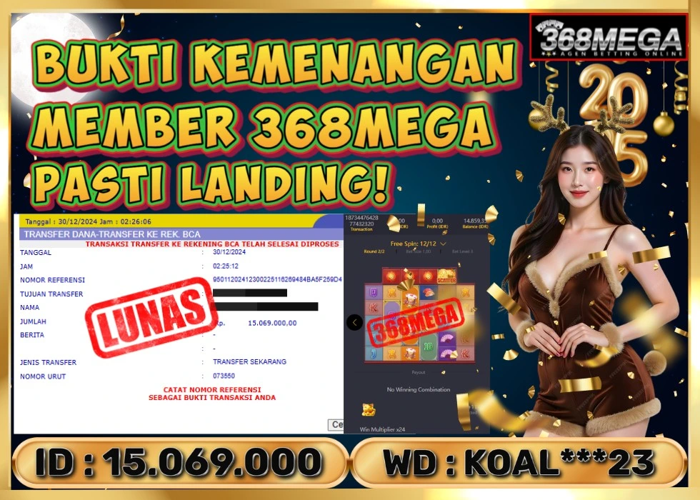 368MEGA JACKPOT Rp 15.069.000 - LUNAS!!!