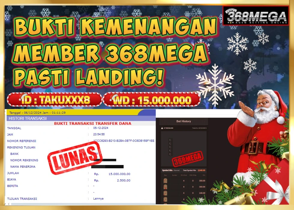 368MEGA JACKPOT Rp 15.000.000 - LUNAS!!!