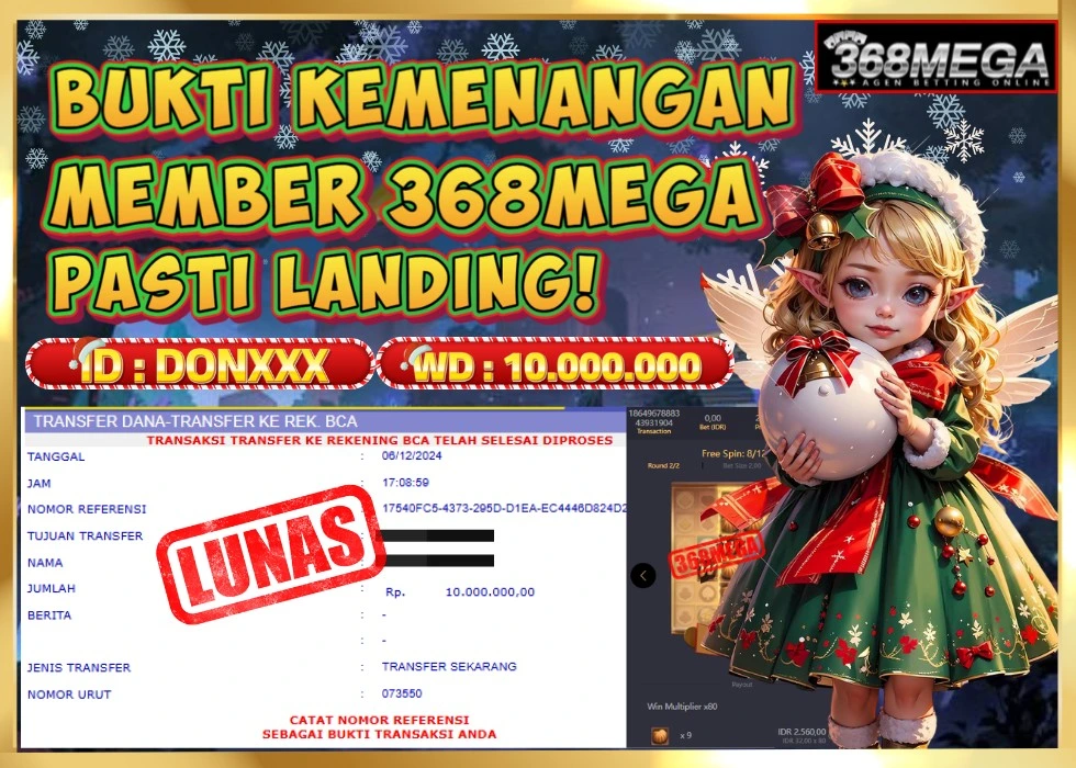 368MEGA JACKPOT Rp 10.000.000 - LUNAS!!!