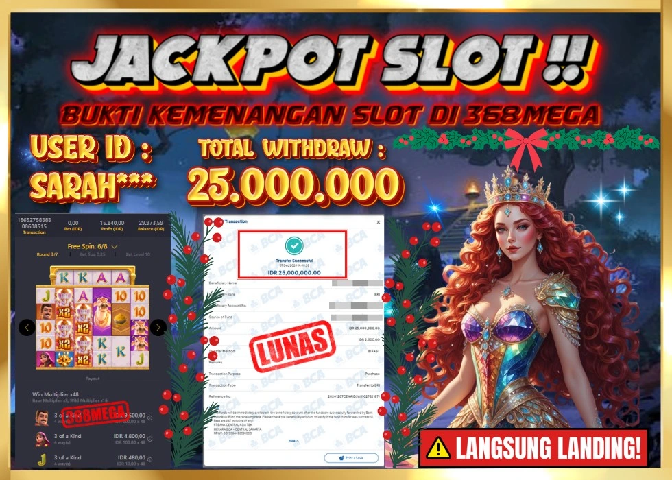 368MEGA JACKPOT Rp 25.000.000 - LUNAS!!!