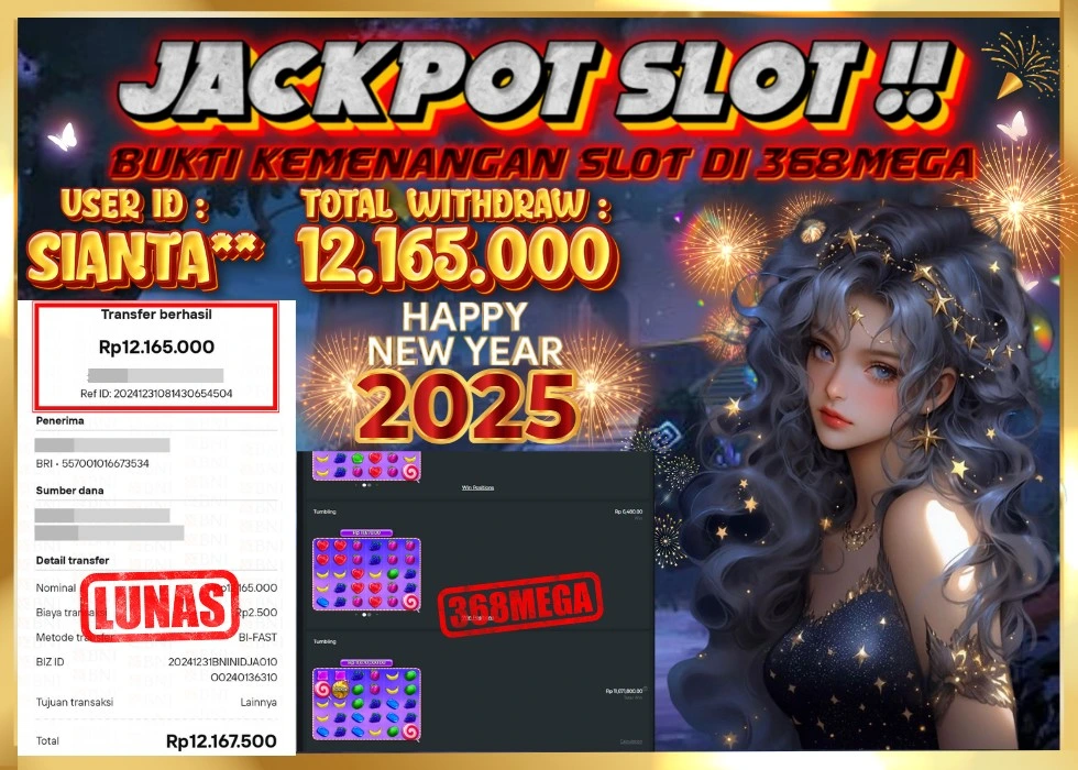 368MEGA JACKPOT Rp 12.165.000 - LUNAS!!!