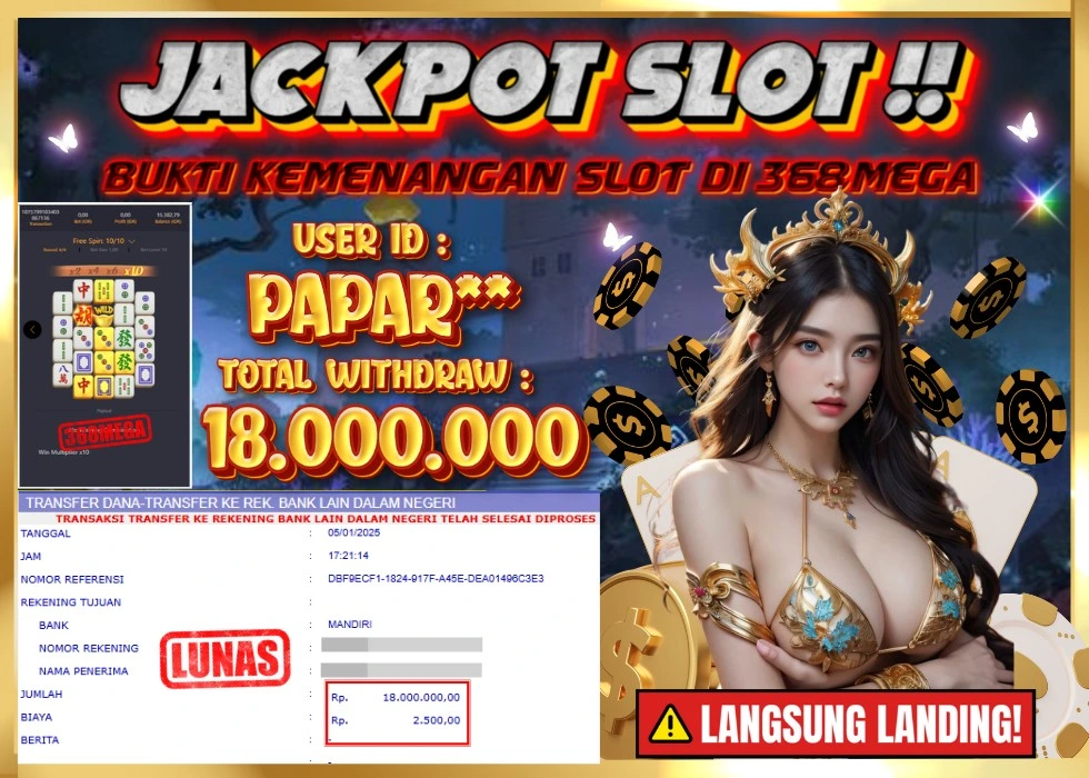 368MEGA JACKPOT Rp 18.000.000 - LUNAS!!!