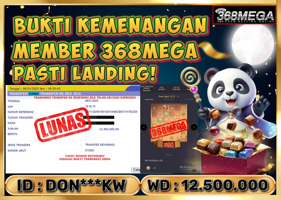 368MEGA JACKPOT Rp 12.500.000 - LUNAS!!!