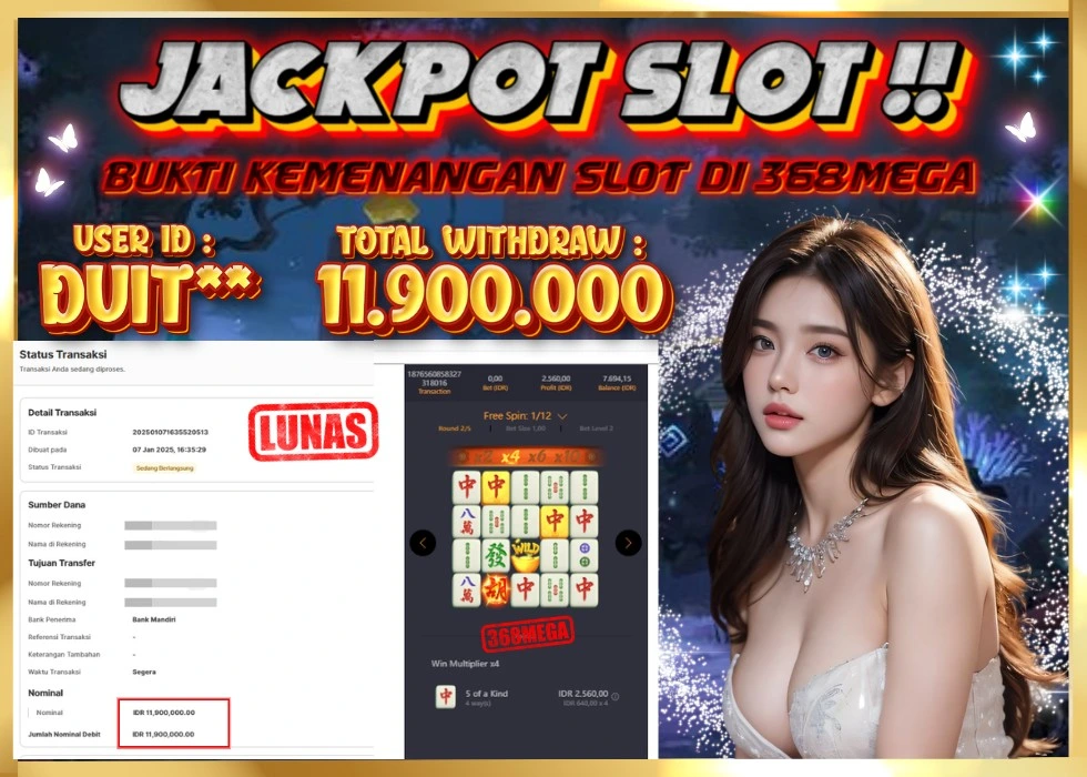 368MEGA JACKPOT Rp 11.900.000 - LUNAS!!!