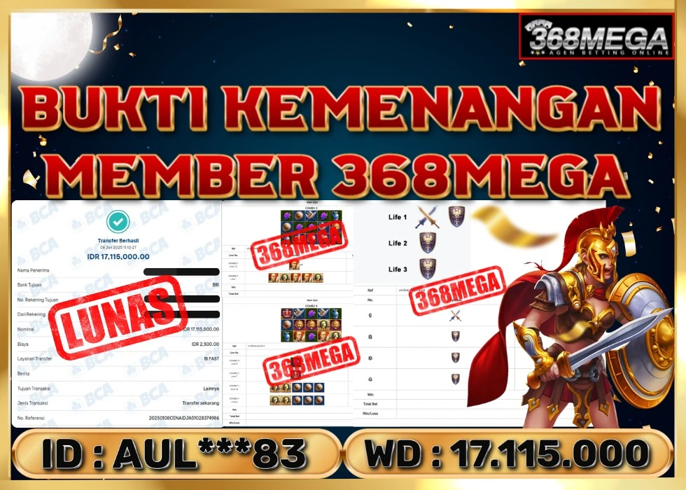 368MEGA JACKPOT Rp 17.115.000 - LUNAS!!!