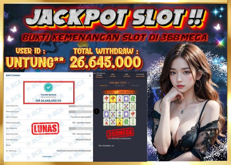 368MEGA JACKPOT Rp 26.645.000 - LUNAS!!!