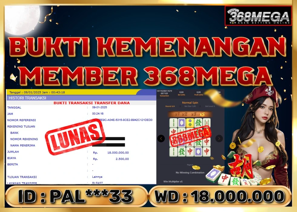368MEGA JACKPOT Rp 18.000.000 - LUNAS!!!