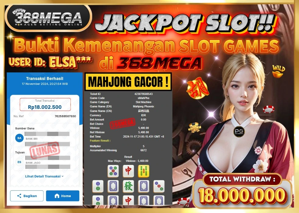 368MEGA JACKPOT Rp 18.000.000 - LUNAS!!!