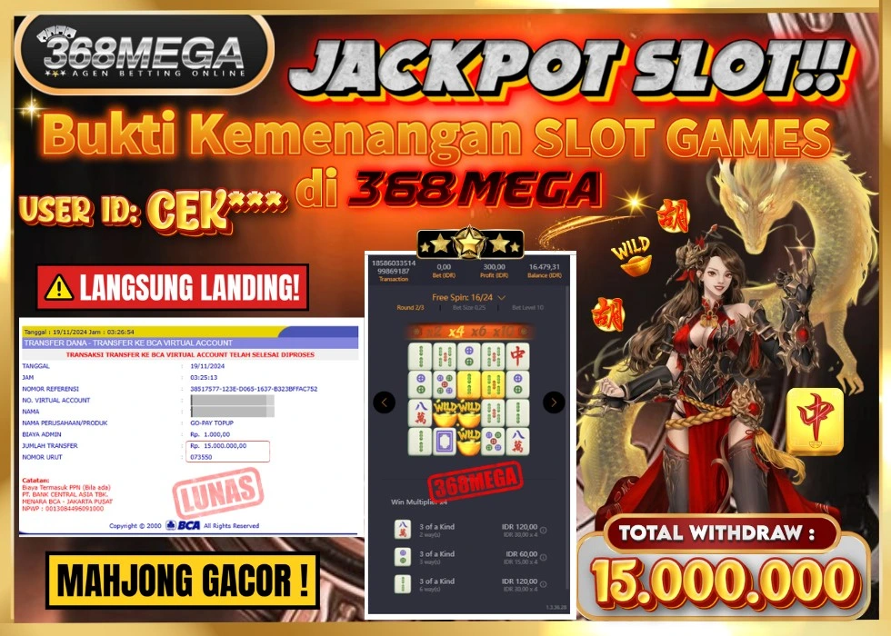 368MEGA JACKPOT Rp 15.000.000 - LUNAS!!!