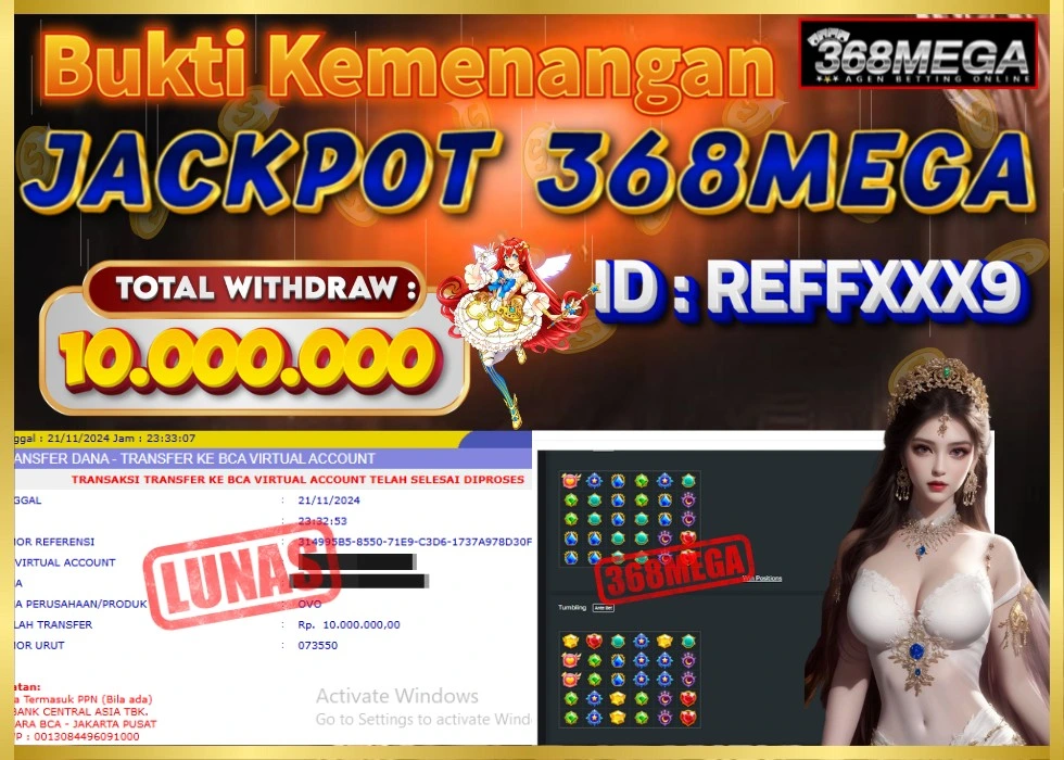 368MEGA JACKPOT SLOT STARLIGHT PRINCESS Rp 10.000.000 - LUNAS!!!