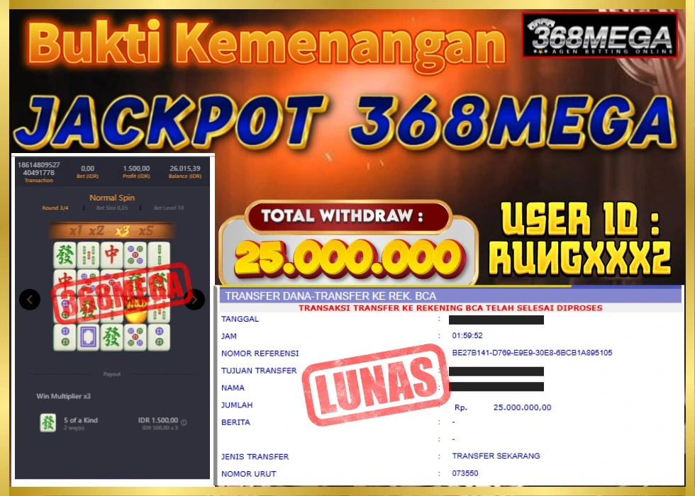 368MEGA JACKPOT Rp 25.000.000 - LUNAS!!!