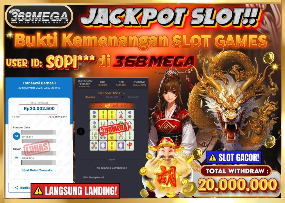 368MEGA JACKPOT Rp 20.000.000 - LUNAS!!!