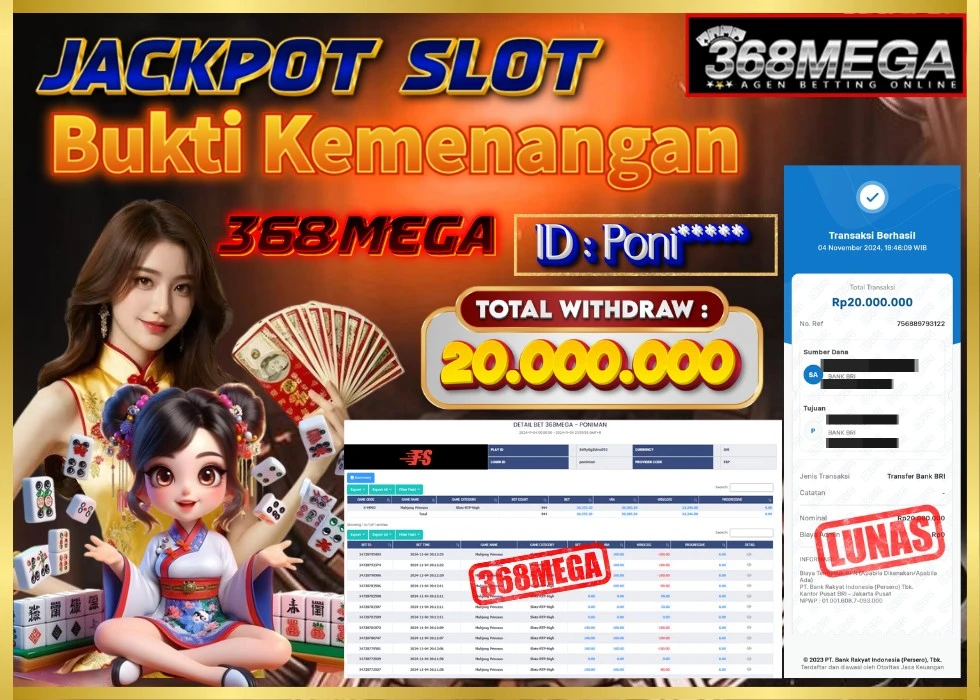 368MEGA JACKPOT Rp 20.000.000 - LUNAS!!!